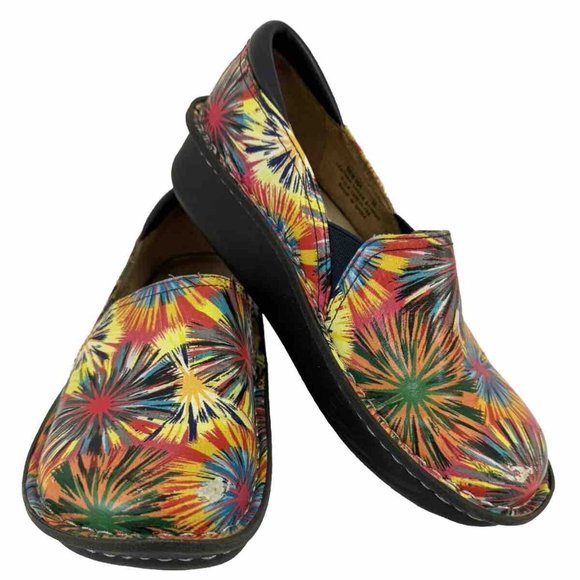 Alegria Debra Fireworks (Deb-304) Professional Nursing Shoe Clog Size 36 - Picture 1 of 8